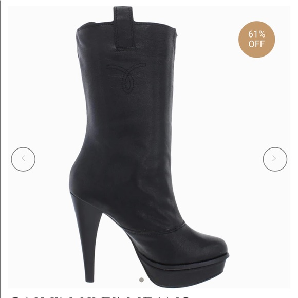 Calvin Klein Jeans Veronica Leather Pull On Mid-Calf Boots - Picture 2 of 16